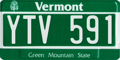 VT license plate YTV591