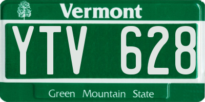 VT license plate YTV628