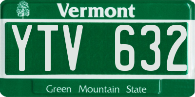 VT license plate YTV632