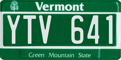 VT license plate YTV641