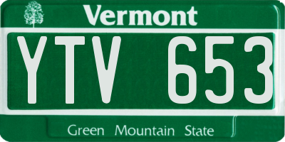 VT license plate YTV653