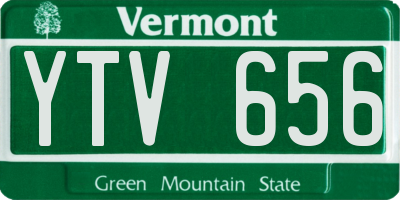 VT license plate YTV656