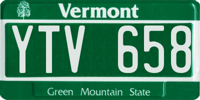 VT license plate YTV658
