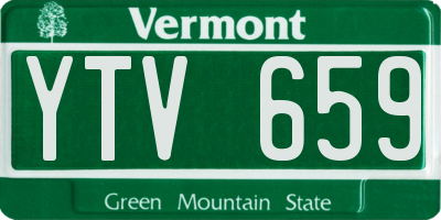 VT license plate YTV659