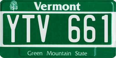 VT license plate YTV661
