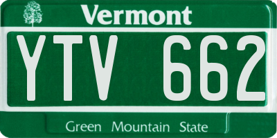 VT license plate YTV662