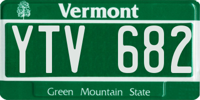 VT license plate YTV682
