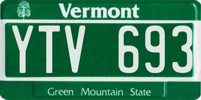 VT license plate YTV693