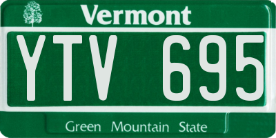 VT license plate YTV695