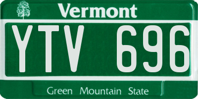 VT license plate YTV696
