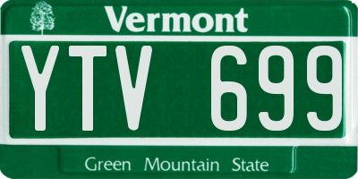 VT license plate YTV699