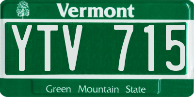 VT license plate YTV715