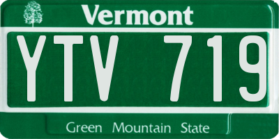 VT license plate YTV719