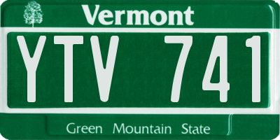 VT license plate YTV741