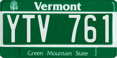 VT license plate YTV761