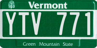 VT license plate YTV771