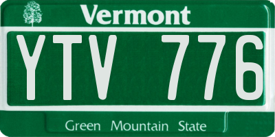 VT license plate YTV776