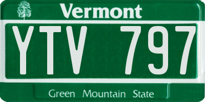 VT license plate YTV797