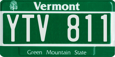 VT license plate YTV811
