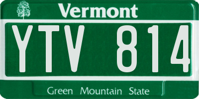 VT license plate YTV814