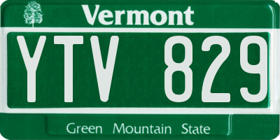 VT license plate YTV829