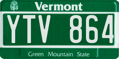 VT license plate YTV864