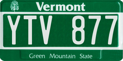 VT license plate YTV877