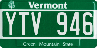 VT license plate YTV946