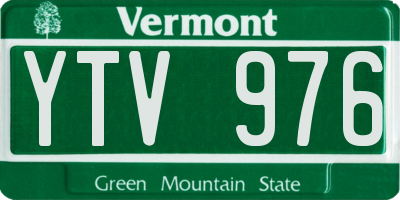 VT license plate YTV976