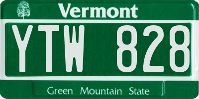 VT license plate YTW828