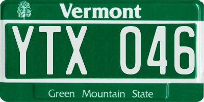 VT license plate YTX046