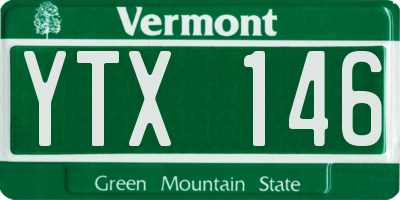VT license plate YTX146