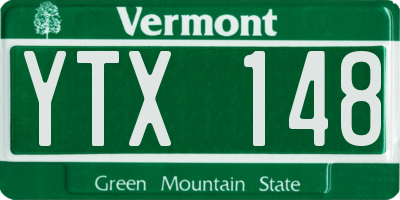 VT license plate YTX148
