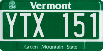 VT license plate YTX151