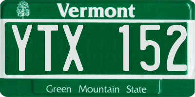 VT license plate YTX152