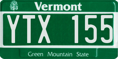 VT license plate YTX155