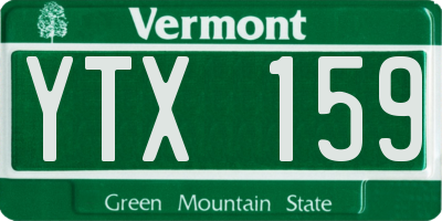 VT license plate YTX159