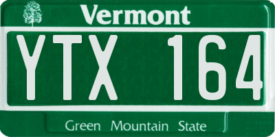 VT license plate YTX164