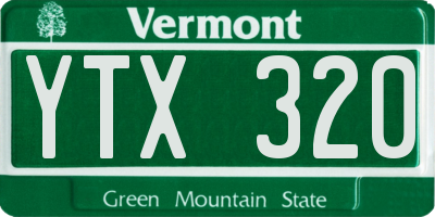 VT license plate YTX320