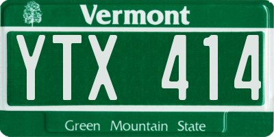 VT license plate YTX414