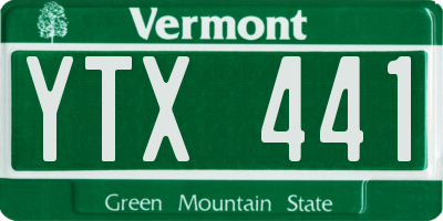 VT license plate YTX441