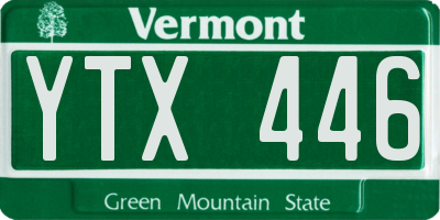 VT license plate YTX446