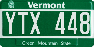VT license plate YTX448