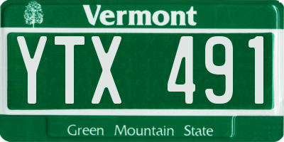 VT license plate YTX491