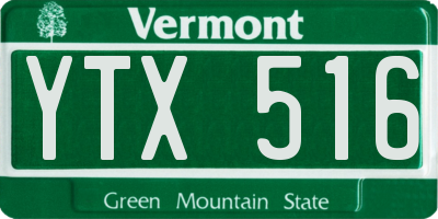 VT license plate YTX516