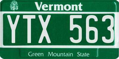 VT license plate YTX563