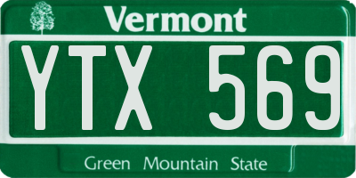 VT license plate YTX569