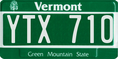 VT license plate YTX710