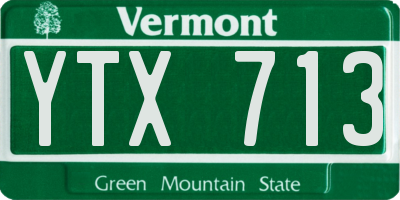 VT license plate YTX713