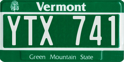 VT license plate YTX741